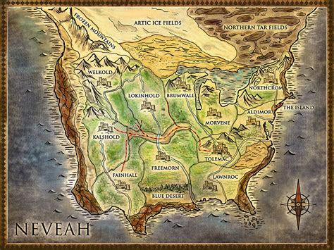 Fantasy Map New Cartography Art For A Fantasy Novel Series The Noble