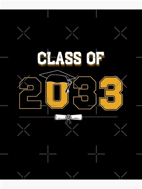 Class Of 2033 Graduation Moving Up Grow Old Poster For Sale By