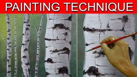 How To Paint Birch Tree Trunks In A Basic Step By Step Acrylic Painting