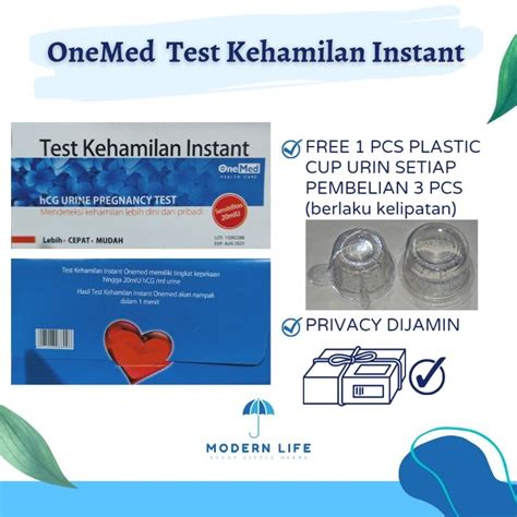 Jual Onemed Tes Kehamilan Instant Hcg Strip Pregnancy Test Pack Tespek Ecer Shopee Indonesia