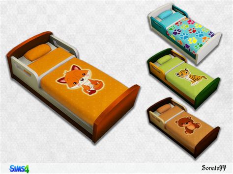 The Sims Resource S77 Toddler Bed 01