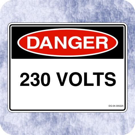 Sign Danger 230 Volts Klein Signs