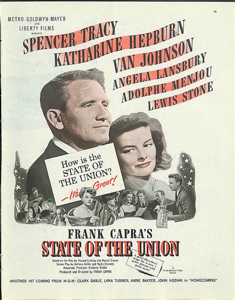 Spencer Tracy Katharine Hepburn Van Johnson In State Of The Union Movie