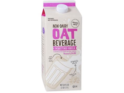 Trader Joe S Non Dairy Oat Beverage Unsweetened Vanilla Oat Milk