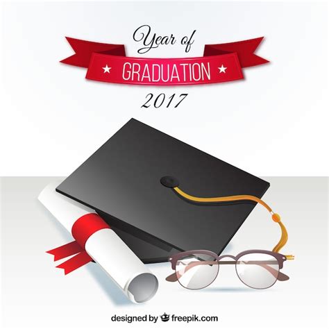 Fondo De Graduación 2017 Con Birrete Y Diploma Descargar Vectores Gratis