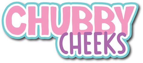 Chubby Cheeks Scrapbook Page Title Sticker Scrapbook Pages