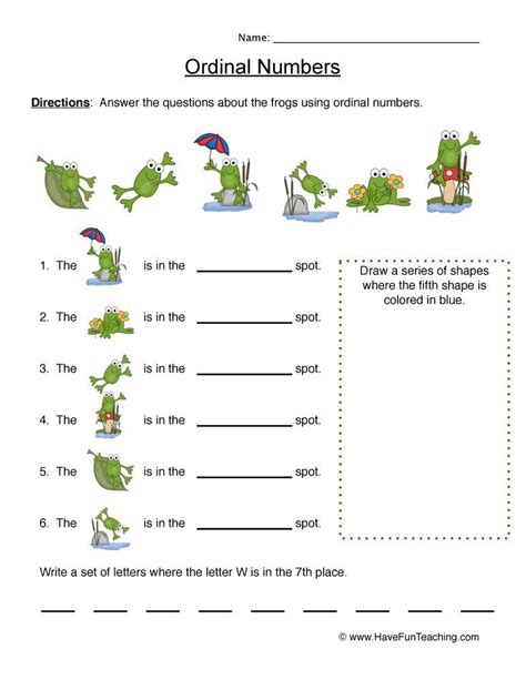 Understand Ordinal Numbers With Our Worksheet Style Worksheets