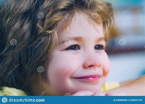Portrait Of A Cute Little Boy Smiling Stock Photo Image Of Casual