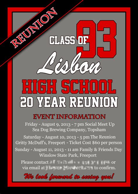 10 20 30 Year Class Reunion Any Year Or Color Editable Invitation
