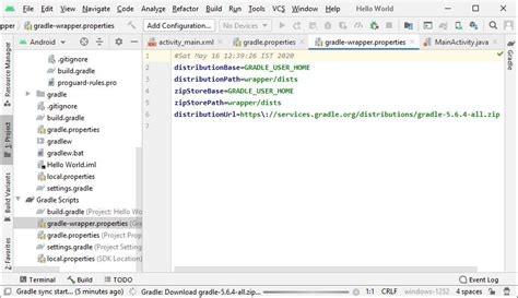 Java Gradle Download Gradle Takes Very Long Time Activity Main Xml Keeps Showing Loading