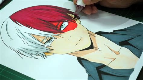 How To Draw Shoto Todoroki Step By Step My Hero Academia Youtube