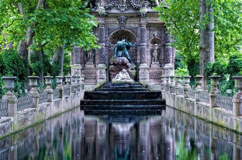 Medici Fountain In The Luxembourg Garden In Paris Framed Prints