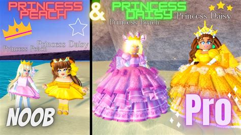 Royale High Princess Peach And Daisy Noobpro Transformation Youtube