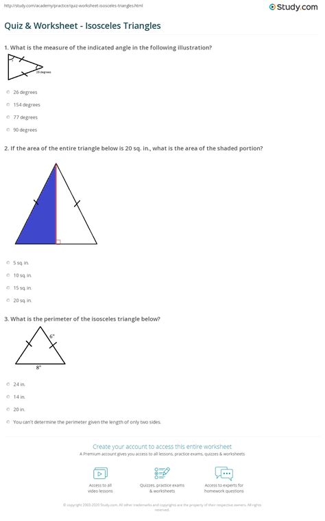 Isosceles Triangle Proofs Worksheet