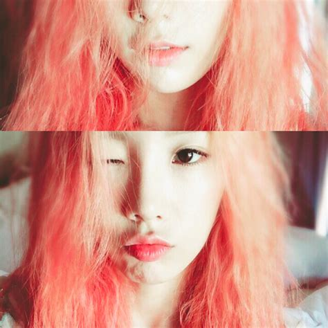 Taeyeon Reveals Her Alluring Watermelon Colored Hair On Instagram Soompi