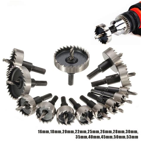 13pcs 16 53mm hole saw set hss durable stainless steel hole saw cutter for metal wood alloy