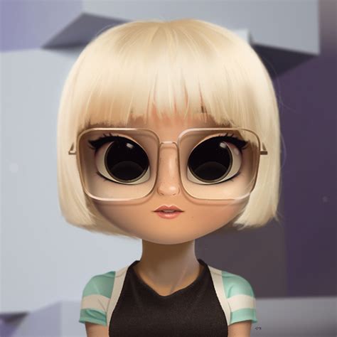 Cartoon Characters With Blonde Hair And Bangs Cartoon Girl With Grey Hair Vector Drawing