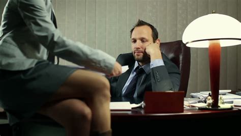 Sexy Secretary And Her Boss Flirting In Office Stock Footage Video 14813140 Shutterstock