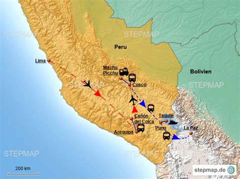 Stepmap Perú Landkarte Für Peru