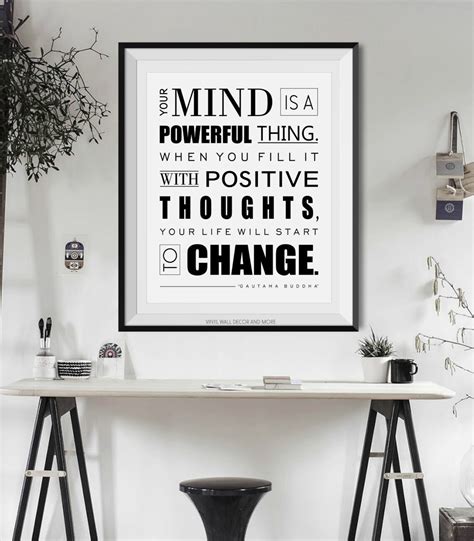 Your Mind Is A Powerful Thing Inspirational Quote Etsy