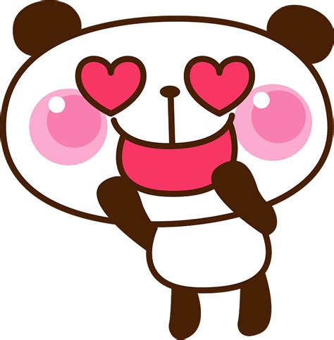 Giant Panda Is Falling In Love Clipart Free Download Transparent Png