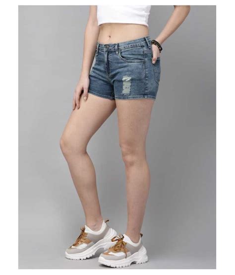 Buy Areal Fashion Denim Hot Pants Grey Online At Best Prices In India