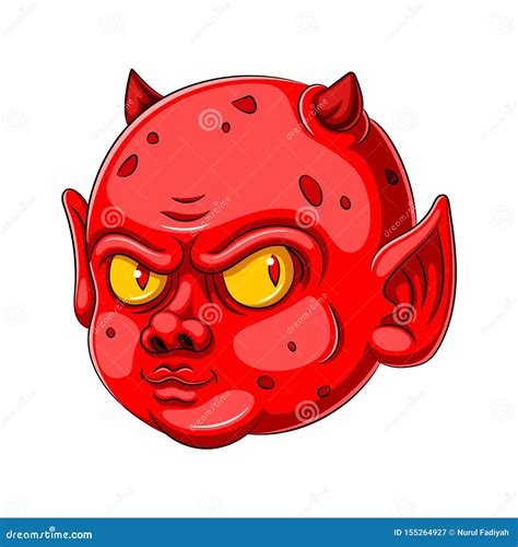 A Baby Devil Cartoon Character Stock Vector Illustration Of Blue