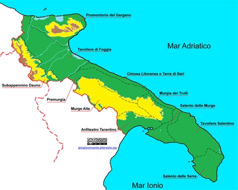 Cartina Fisica Puglia Da Stampare Mappa Della Regione Puglia Immagini