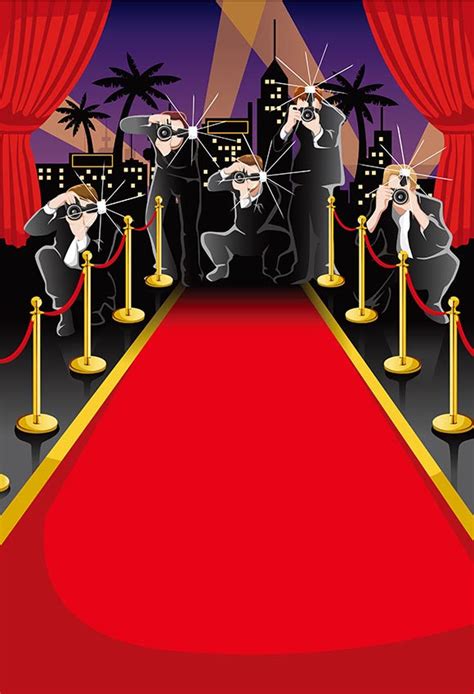 Red Carpet Hollywood Party Decoration Photography Backdrops Lv 288