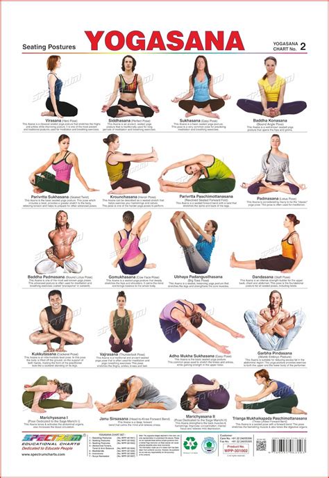Spectrum Yoga Sana Polypropylene Chart Seating Postures Multi