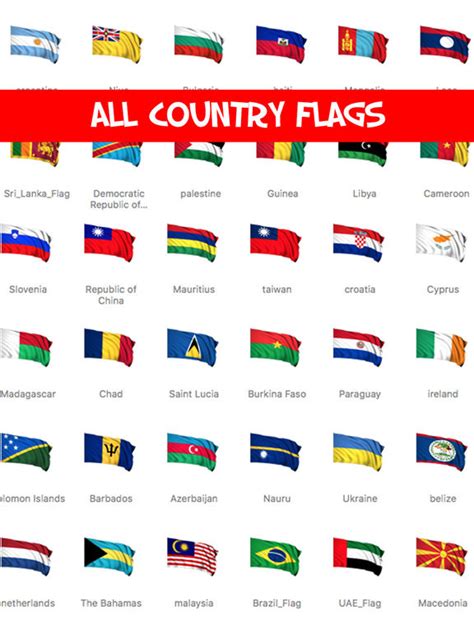 Flags Stickers Of The World Countries All 3d Emoji By Nayer Abu Soud
