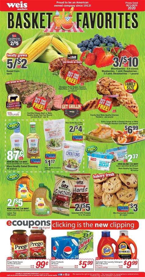 Weis Ad Circular - 08/13 - 08/20/2020 | Rabato