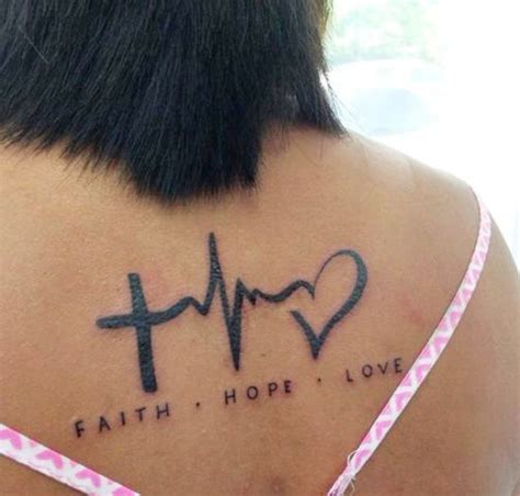 Faith Hope Love Heartbeat Tattoo Designs