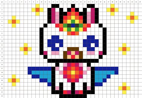 Licorne kawaii en pixel art. Licorne ailée kawaii - Pixel Art - Mosaïque | La Manufacture du Pixel