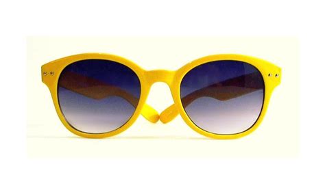 vintage yellow sunglasses 80s wayfarer new wave neon preppy punk raver candy 25 00 via etsy