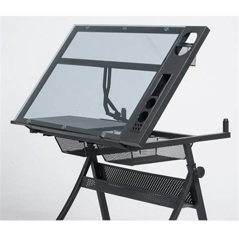 Intbuying Adjustable Drafting Table Tattoo Stencil Glass Desk Tracing
