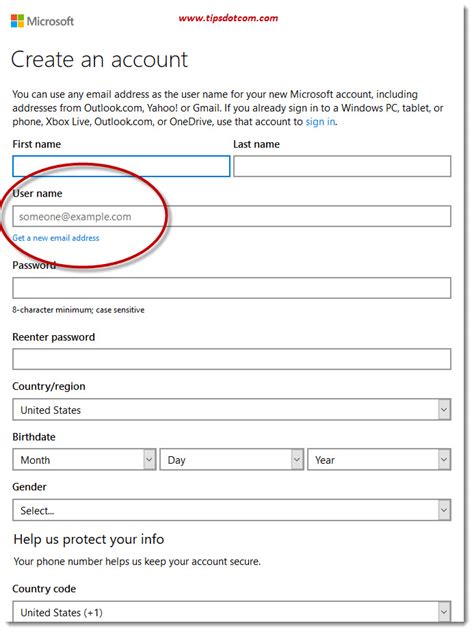 Create A Microsoft Account Everything On This Page