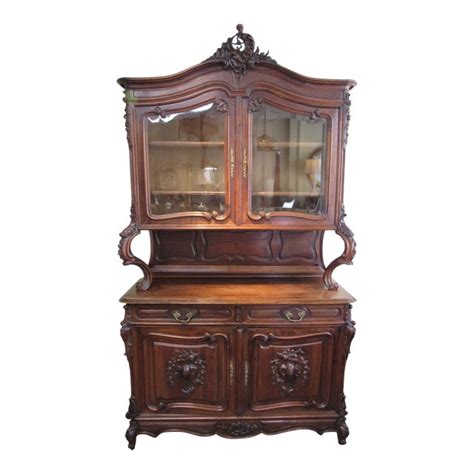 China cabinets then became popular among the wealthiest people in europe. 1900 French Walnut China Cabinet | Chairish