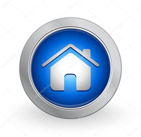 3d Blue Button Home — Stock Vector © Emirmd 6538655