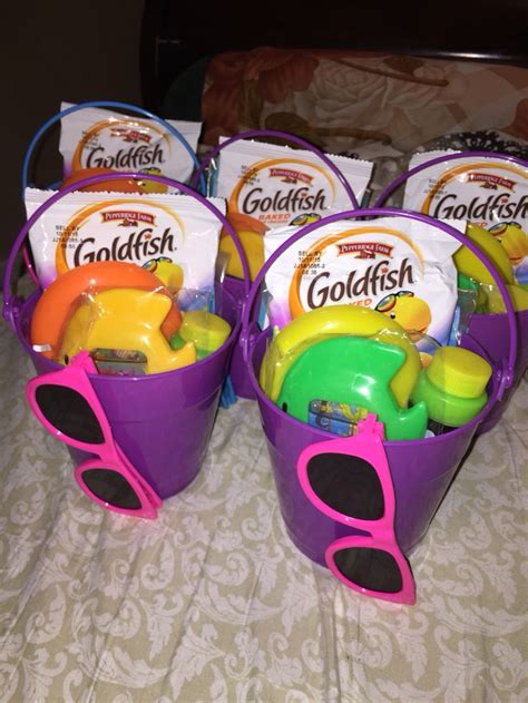 Favor Buckets I Made For My Daughters Beach Theme Partybuckets From