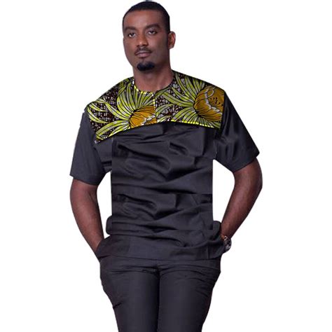 Buy African Shirt Men O Neck Short Sleeve Shirts Print
