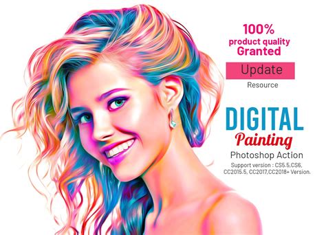 Digital Painting Photoshop Action Actions ~ Creative Market