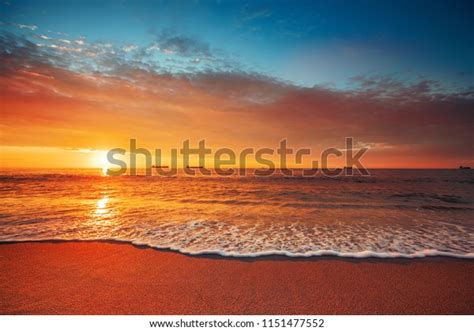 Beautiful Cloudscape Over Sea Sunrise Shot Stock Photo Edit Now