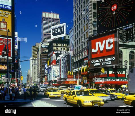 1996 Historical Street Scene Times Square Manhattan New York City Usa