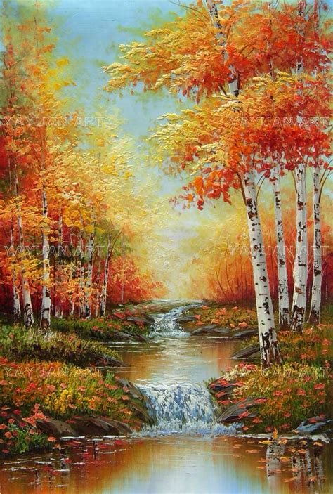 Autumn Scenery Paintings Oil Painting Landscape Nature Paintings