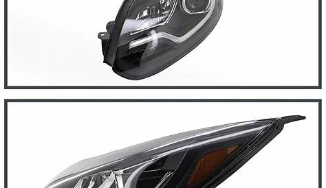 Fits 2012-2014 Ford Focus Black Projector Headlights Lamps+LED Strip