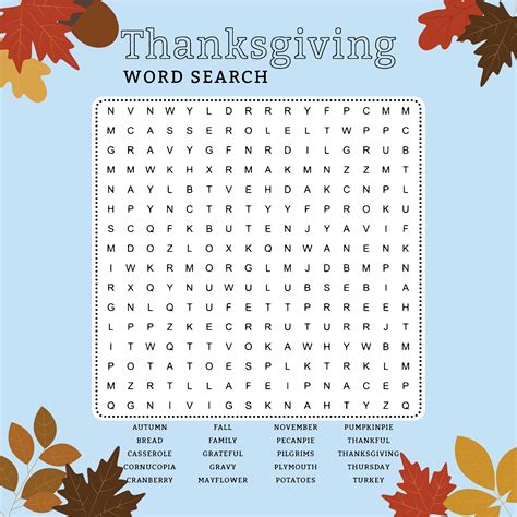 6 Best Images Of Thanksgiving Words Printable