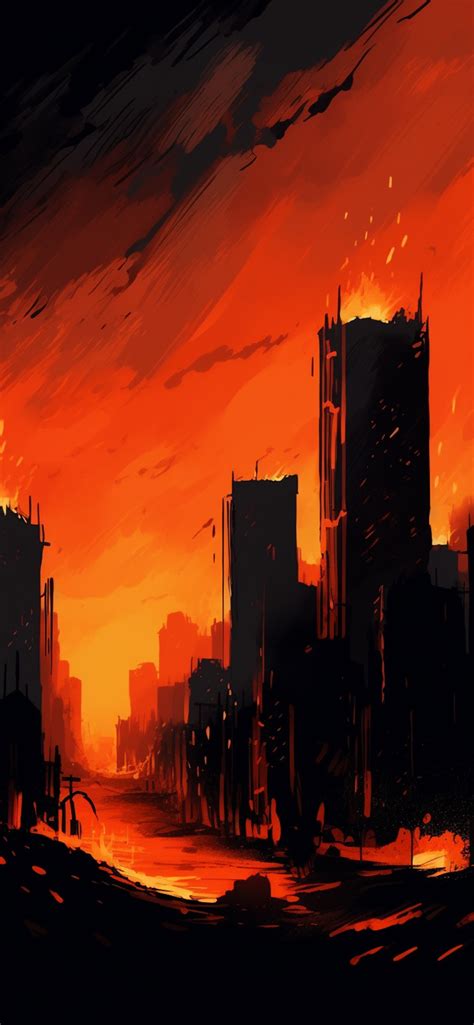 Burning City Black And Orange Wallpapers Burning City Wallpapers