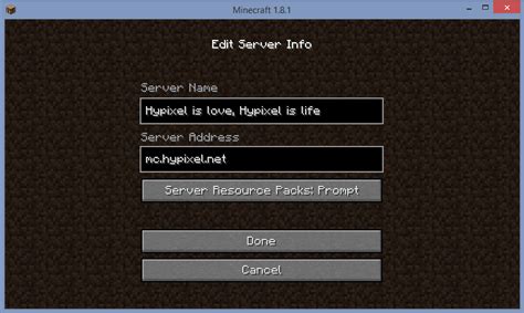 Add an ip address like this. Welcome to the Hypixel Network! (Beginners' Guide ...