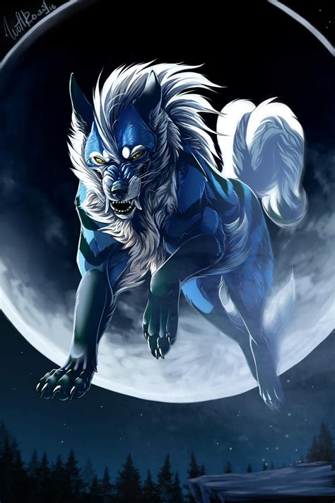 Moon Walker By Wolfroad On Deviantart Canine Art Mythical Creatures